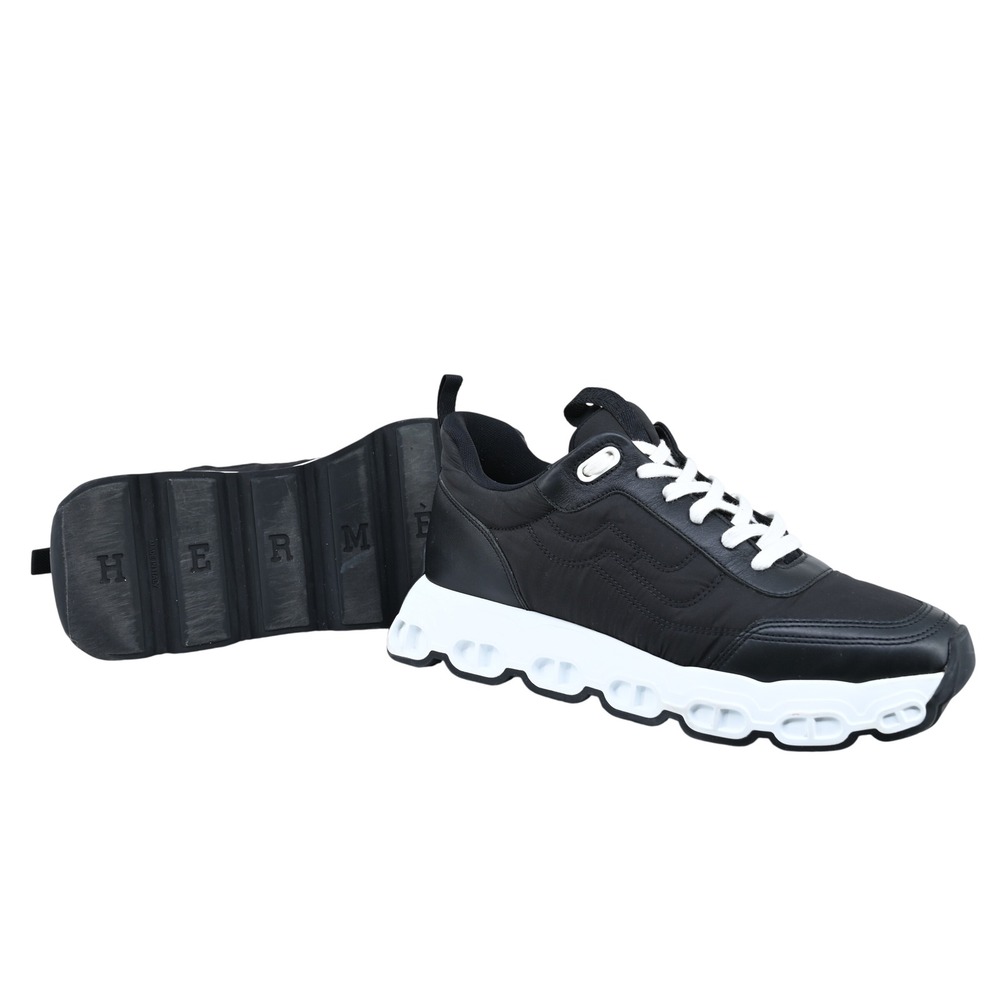 AUTHENTIC Hermès Black Impulse Sneaker Fabric Leather EU 41 Women 10 LegitApp